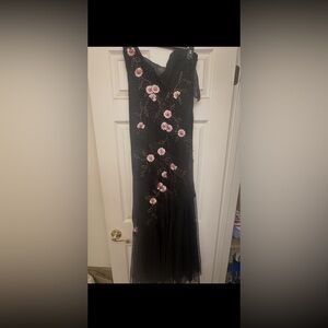 Elegant Black Floral Dress